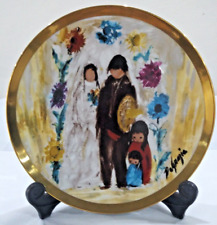 DE GRAZIA Vintage 80s 1989 'The Wedding Party' Decorative Plate with Gold Rim picture
