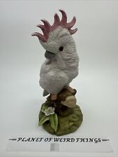 Vintage cockatoo bird  Pink statue figurine sculpture See Pics picture