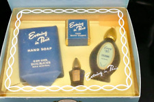 Evening in Paris Vintage Perfume Gift Set Hand Soap Bath Cubes, Cologne, Perfume picture