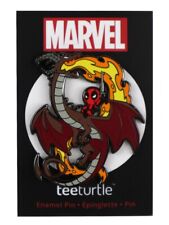teeturtle Marvel Deadpool On A Dragon Enamel Pin Giddy Up picture