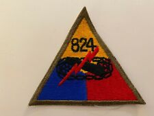 TT494 WW2 US Army Armored Tank Battalion Division Triangle Patch 824th L2A picture