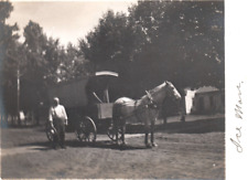 Quincy Michigan Ice Wagon Horse Man Rppc Real Photo Postcard picture