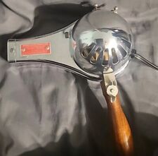  Vintage Superior Electric Products model 823  Hair Dryer Chrome w Wooden Handle picture