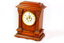 Antique Waterbury Clock Co SUFFOLK Open Escapement Mantle Clock picture