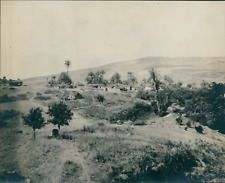 Morocco, surroundings of Fez, Sidi Harazem, 1917 vintage silver print. Morocco.  Shooting picture