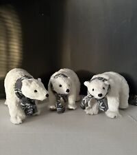 White Arctic Bears Christmas Decoration, Imported picture