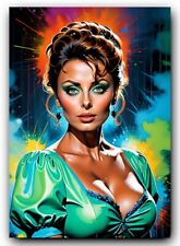 Sophia Loren #1 Artist Signed ACEO Sketch Card Print Hand Numbered #'d/50 picture