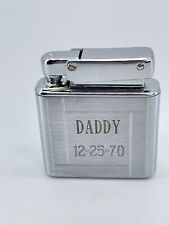 Vintage Kreisler Butane Lighter monogram etched name Daddy silver tone works picture
