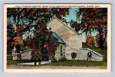 Marion OH-Ohio, Vault In Marion Cemetery, Antique, Vintage Souvenir Postcard picture