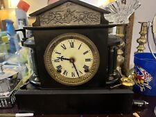 Antique Ansonia Cast Iron Mantle Clock Uranium Glow picture