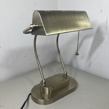 Vintage Brass Bankers Lamp Desk Lamp 16” picture