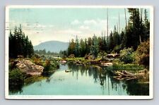 1911 WB Postcard Adirondack Mountains NY Ray Brook Stream Phostint picture
