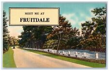 Belle Fourche South Dakota Postcard Meet Me Fruitdale Scenic View c1940 Unposted picture