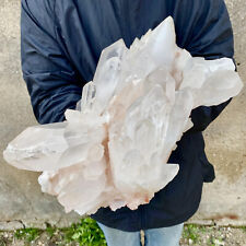 15.5LB A+++Large Natural white Crystal Himalayan quartz cluster /minerals Specim picture