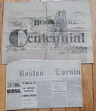 1875 Bunker Hill Centennial Newspaper Rand Avery Boston Uncle Sam MA Patriotic picture