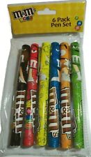 🎁New M&M's World 6 Pack Pen Set Ink Gift Christmas Stocking Stuffer picture