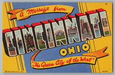 Postcard Greetings From Cincinnati, Ohio, Large Letter picture