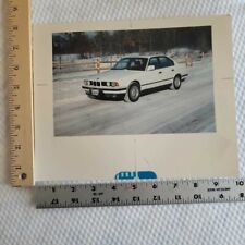 Vintage 1989 BMW 535i Press Photo White Snow  picture
