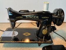 Vintage 1948 SINGER 15-90  Sewing Machine Serviced , Cleaned  & Attachments picture