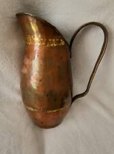 AMAZING  1940's lg copper pitcher 12