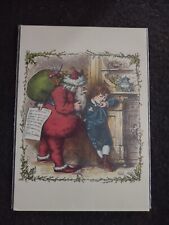 Vintage Thomas Nast Christmas Post Card 'Santa Rebuke' picture