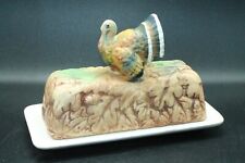 Vintage Napco Thanksgiving Turkey Butter Dish picture
