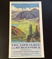 Swiss/Switzerland Alps 1920s Travel Photo Brochure Nidwalden-Bürgenstock Resorts picture