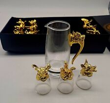 Chinese Zodiac 12 Kind of Shot Glass & Decanter Liquor Sake w/ Original box picture