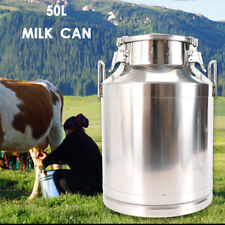 50L Gallon Stainless Steel Milk Can Barrel, Milk Jug Milk Bucket Storage Pot picture