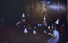 Vintage Photo Slide 1978 Kids Birthday Cake Party picture