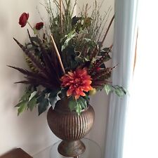 Finest Quality Selection Of Handcrafted Faux Flowers In Iron Vase  picture