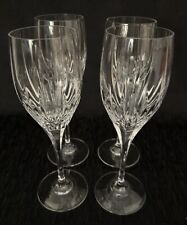 Set/4 Vintage Mikasa Artic Lights White Wine Glasses Retired Hand Crafted 1989 picture