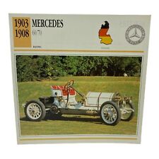 Cars of The World - Single Collector Card 1903 1908 Mercedes 60/70 picture