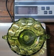 🌟 Vintage Green Glass Double Handle Shallow Candy, Ring Or Trinket Bowl 🌟  picture