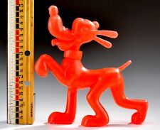 Vintage 1971 Marx & Co Pluto Toy Figure Plastic Red Walt Disney Prod USA 5