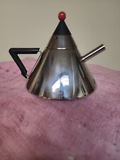 RARE HTF Cone Shaped Japanese Postmodern Stainless Steel Kettle Teapot picture