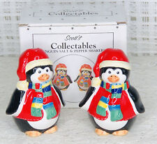 Scott's Collectibles Matching Pair Penguin Salt & Pepper Christmas Shakers Retro picture