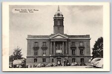 Maury County Court House Columbia Tennessee Postcard Exterior View Old Cars picture