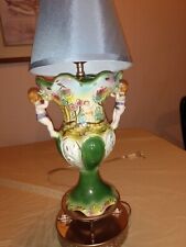 Vintage Capodimonti Cherub Hand Painted Lamp. picture