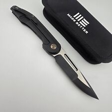We Knife Slipstream Folder Black Titanium Handle S35VN Black Two-Tone Blade 714D picture