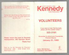1980 Iowa Caucus Scott County Ted Kennedy Presidential Campaign Volunteers picture