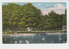Postcard MS Meridian Mississippi Lagoon in Highland Park c.1950 G6 picture
