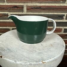 Vintage Royal Doulton Made In England Fine China Pitcher Green White Short Spout picture