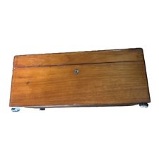 Vintage Walnut Wooden Box With Inlaid Tunbridge Ware Lid picture