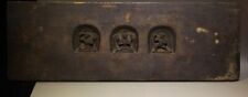 Real Tibet 1700s Old Buddhist Wood Buddha Statue Sutra Cover Manjusri Vajrapani picture