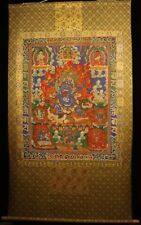Real Large Tibet Vintage Old Buddhist Hand Painted Thangka Six-armed Mahakala picture