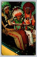 Indians Posted 1958 Tomahawk Wisconsin Vintage Postcard picture