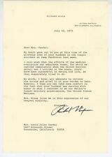 Richard Nixon Personal Letter Written after Aiding Marines at Wreck 1975 picture
