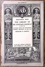 1920 THE ANDERSON GALLERIES NY MONCURE D CONWAY LIBRARY AUCTION CATALOG Z5437 picture