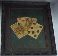ANTIQUE AMERICAN PLAYING CARDS FRAMED - c1850's - POSSIBLY USTYPE 1 CREHORE picture